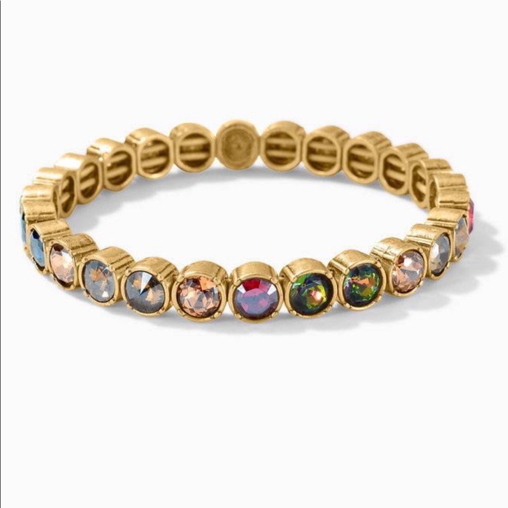 Stella & Dot Vida gold and multi Stretch Bracelet